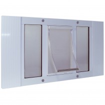 Ideal Pet Products Aluminum Sash Pet Door Small White 1.75" x 12.56" x 33"