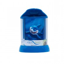 BioBubble Aqua Terra 3D Shark Background 1 Gallon Blue 7.5" x 7.5" x 10" - BIO-20300402