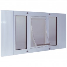 Ideal Pet Products Aluminum Sash Pet Door Medium White 1.75" x 17.88" x 23"