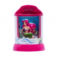 BioBubble Aqua Terra 3D Mermaid Background 1 Gallon Pink 7.5" x 7.5" x 10" - BIO-20301104