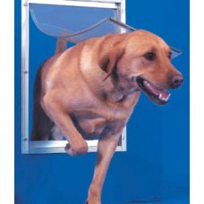 Ideal Pet Products Deluxe Aluminum Pet Door Extra Large White 2.12" x 12.81" x 18.75"