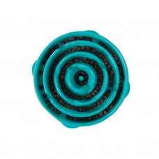 Outward Hound Fun Feeder Slo-Bowl Drop Large Teal 12.75" x 11" x 2.88"